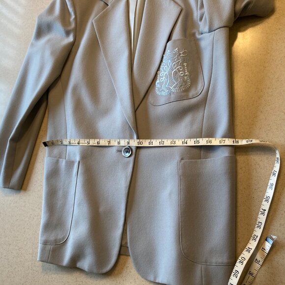 Blue Gray Wool Blazer Jacket EUC Women Size S - Picture 13 of 16